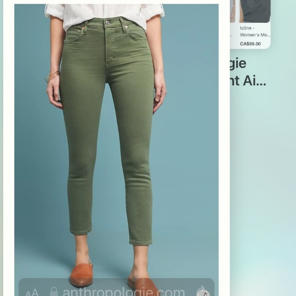 Citizens of Humanity Anthropologie NWT Rocket High-Rise Skinny Jeans Size 28. - Picture 4 of 12